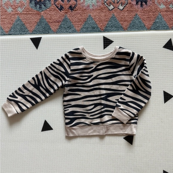 Garanimals|Baby girl,toddler Zebra Print crewneck sweatshirt,24 months•••Boho - Picture 4 of 6